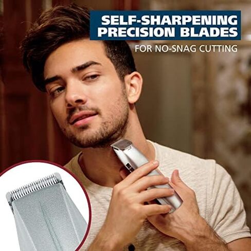Wahl Mustache and Beard Trimmer with Precision Ground Blades and 8 Different Trimming Lengths - Model 5537-420 in Saudi Arabia