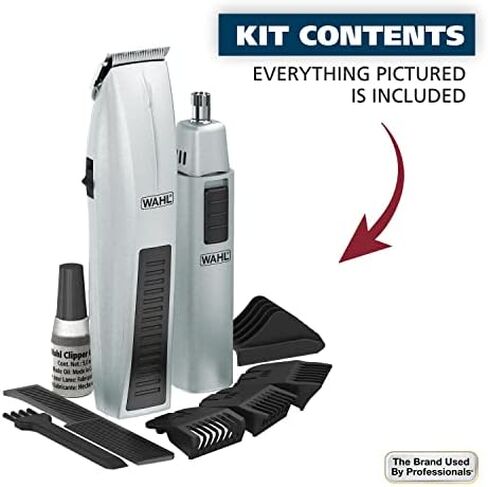 Wahl Mustache and Beard Trimmer with Precision Ground Blades and 8 Different Trimming Lengths - Model 5537-420 in Saudi Arabia