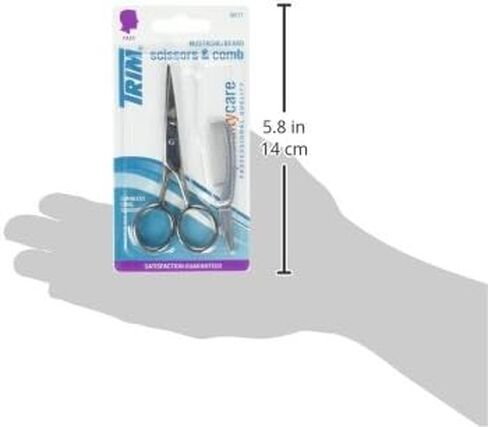 Trim Mustache Scissors and Comb, 1.29 Ounce (Pack of 6) in Saudi Arabia