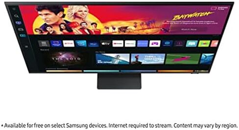 سامسونج 32 بوصة M70B Series 4K UHD USB-C شاشة ذكية وتلفزيون بث مباشر، 4 مللي ثانية، 60 هرتز، HDR10، شاشة لاسلكية، كاميرا Slimfit، محاور الألعاب وإنترنت الأشياء، Alexa مدمج، 2022، LS32BM703UNXZA، أبيض in Kuwait