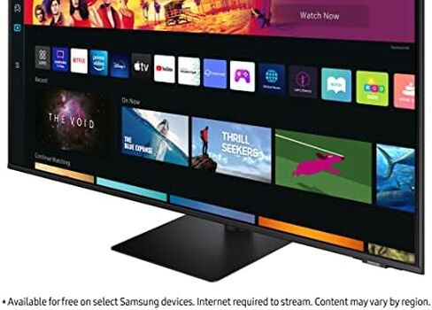 سامسونج 32 بوصة M70B Series 4K UHD USB-C شاشة ذكية وتلفزيون بث مباشر، 4 مللي ثانية، 60 هرتز، HDR10، شاشة لاسلكية، كاميرا Slimfit، محاور الألعاب وإنترنت الأشياء، Alexa مدمج، 2022، LS32BM703UNXZA، أبيض in Kuwait