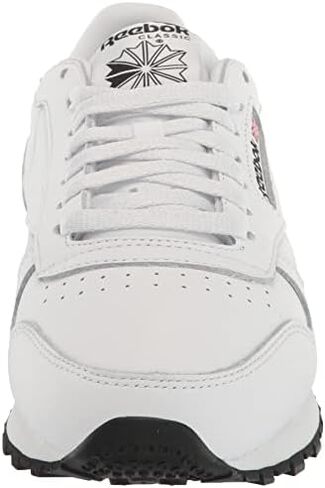 Reebok Unisex Classic Leather Sneaker, White/Black, 10.5 US Men in Kuwait