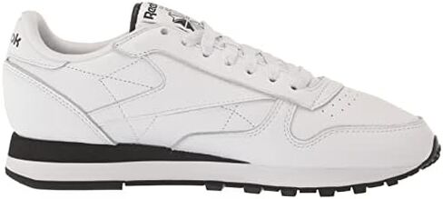 Reebok Unisex Classic Leather Sneaker, White/Black, 10.5 US Men in Kuwait