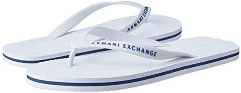 A|X Armani Exchange Men's Thong Sandal Flip-Flop, White, 46 Medium EU (13 US) in Saudi Arabia