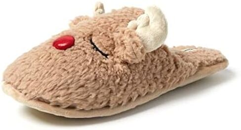 Dearfoams Funny Ugly Christmas Sweater Holiday Scuff Slipper, Men's Reindeer, X-Large in Saudi Arabia