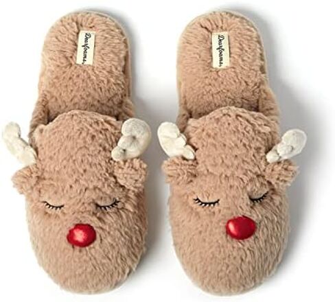 Dearfoams Funny Ugly Christmas Sweater Holiday Scuff Slipper, Men's Reindeer, X-Large in Saudi Arabia