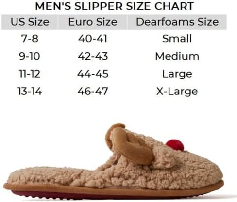 Dearfoams Funny Ugly Christmas Sweater Holiday Scuff Slipper, Men's Reindeer, X-Large in Saudi Arabia