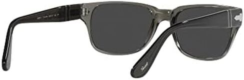 Persol PO3288S Rectangle Sunglasses, TRASPARENT Taupe Grey/Polar Black, 55mm in Kuwait