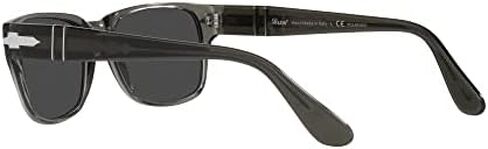 Persol PO3288S Rectangle Sunglasses, TRASPARENT Taupe Grey/Polar Black, 55mm in Kuwait