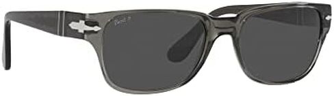 Persol PO3288S Rectangle Sunglasses, TRASPARENT Taupe Grey/Polar Black, 55mm in Kuwait