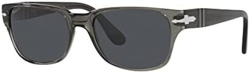 Persol PO3288S Rectangle Sunglasses, TRASPARENT Taupe Grey/Polar Black, 55mm in Kuwait
