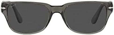 Persol PO3288S Rectangle Sunglasses, TRASPARENT Taupe Grey/Polar Black, 55mm in Kuwait