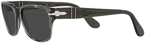 Persol PO3288S Rectangle Sunglasses, TRASPARENT Taupe Grey/Polar Black, 55mm in Kuwait
