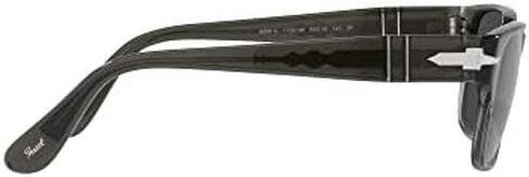 Persol PO3288S Rectangle Sunglasses, TRASPARENT Taupe Grey/Polar Black, 55mm in Kuwait
