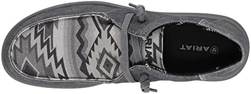 Ariat Men's MNS Hilo Stretch LACE CHRC/Gry AZC PRNT Loafer, Grey, 13 Wide in Saudi Arabia