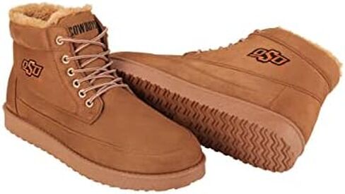 FOCO Oklahoma State Brown High Top Moccasin - Mens Size 8 in Saudi Arabia