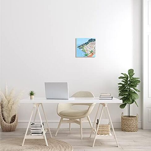 Stupell Industries Positano Cliffside Coastal City Architecture Italian Buildings, Designed by Carla Daly Wall Plaque, 12 x 12, Multi-Color in Saudi Arabia