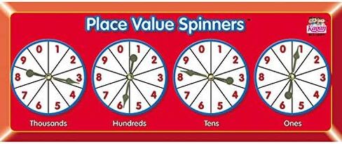 Kagan Publishing KA-MSPV Place Value Spinners, 0.2" Height, 5.7" Wide, 14.1" Length in Saudi Arabia