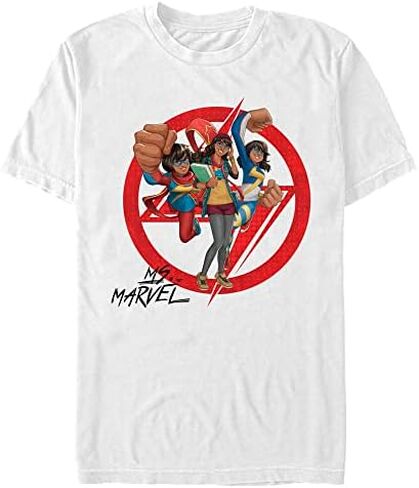 تي شيرت Marvel Big & Tall Classic Ms للرجال بأكمام قصيرة، أبيض، 3X-Large in Kuwait