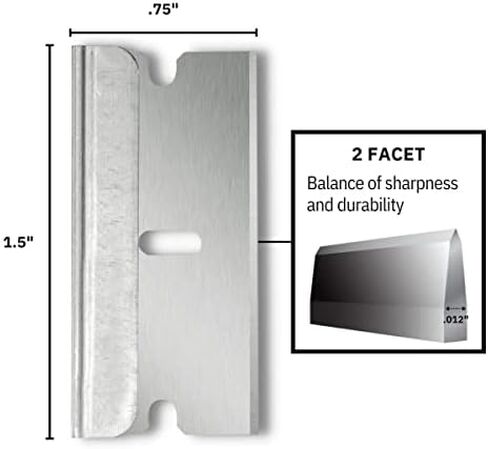 American Line Single Edge Razor Blades - 100-Pack - 0.012" Heavy Duty High Carbon Steel for Extra Durability and Long Life - 66-0448 in Saudi Arabia