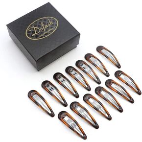 Dofash 20Pcs 5CM/2IN Metal Brown Snap Hair Clips for Women Small Hair Clips for thick Hair Barrettes Hair Clups Hair Accessories for Women (Brown) in Saudi Arabia