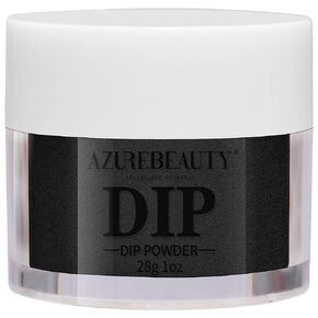 AZUREBEAUTY Dip Powder Black Color, Nail Dipping Powder French Nail Art Starter Manicure Salon DIY at Home, Odor-Free and Long-Lasting, No Needed Nail Lamp Curing, 1 Oz in Saudi Arabia