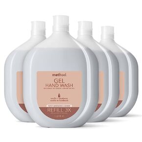 Method Premium Gel Hand Soap Refill, Vanilla + Raspberry, Recyclable Bottle, Biodegradable Formula, 34 fl oz (Pack of 4) in Kuwait