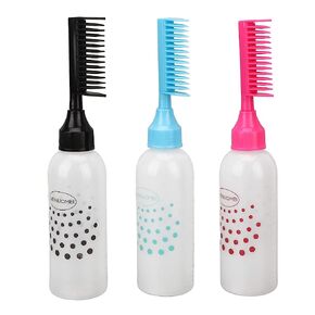 Comb Applicator Bottle Clear Scale Ergonomic Design Plastic Hair Coloring Bottle for Hair Dye Shampoo 3pcs in Kuwait