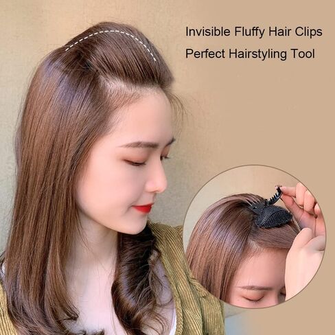 2 Pcs Perfect Puff Hair Head Cushion for Women Invisible Fluffy Hair Pad Sponge Clip Styling Insert Bun Comb for Women Girls Hair Accessories (Black & Brown) in Saudi Arabia
