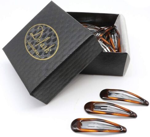 Dofash 20Pcs 5CM/2IN Metal Brown Snap Hair Clips for Women Small Hair Clips for thick Hair Barrettes Hair Clups Hair Accessories for Women (Brown) in Saudi Arabia