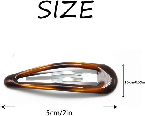 Dofash 20Pcs 5CM/2IN Metal Brown Snap Hair Clips for Women Small Hair Clips for thick Hair Barrettes Hair Clups Hair Accessories for Women (Brown) in Saudi Arabia