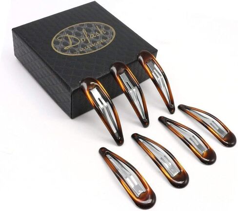 Dofash 20Pcs 5CM/2IN Metal Brown Snap Hair Clips for Women Small Hair Clips for thick Hair Barrettes Hair Clups Hair Accessories for Women (Brown) in Saudi Arabia
