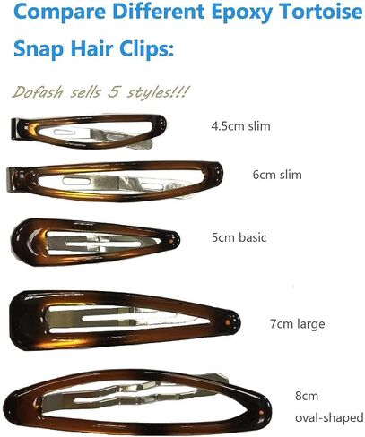 Dofash 20Pcs 5CM/2IN Metal Brown Snap Hair Clips for Women Small Hair Clips for thick Hair Barrettes Hair Clups Hair Accessories for Women (Brown) in Saudi Arabia