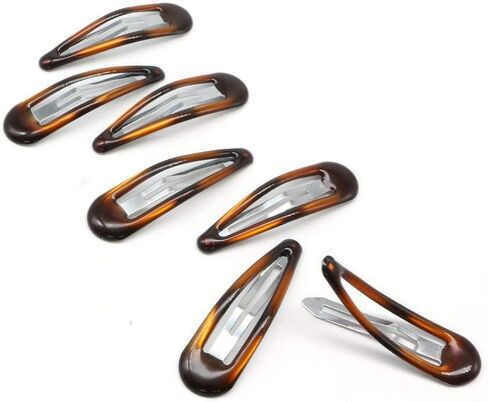 Dofash 20Pcs 5CM/2IN Metal Brown Snap Hair Clips for Women Small Hair Clips for thick Hair Barrettes Hair Clups Hair Accessories for Women (Brown) in Saudi Arabia