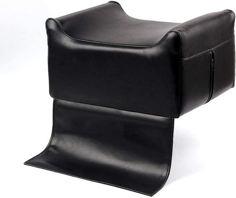 Salon Beauty Spa Equipment Styling Barber Chair Booster Seat, Black Leather Highchairs Auxiliary Heightening Seats for Hair Cutting in Saudi Arabia