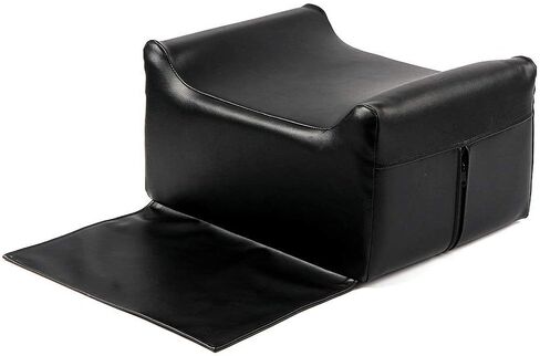 Salon Beauty Spa Equipment Styling Barber Chair Booster Seat, Black Leather Highchairs Auxiliary Heightening Seats for Hair Cutting in Saudi Arabia