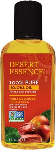 زيت الجوجوبا النقي بنسبة 100% من Desert Essence - 118 مل - عبوة من 2 - زيت أساسي للعناية بالشعر والعناية بالبشرة - جميع أنواع البشرة - بدون بقايا زيتية - قد يساعد في منع التقشر - مزيل المكياج - مرطب ما بعد الحلاقة in Saudi Arabia