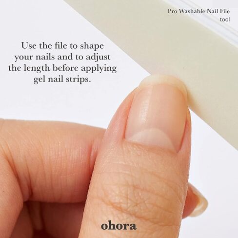 مبرد أظافر ohora Pro قابل للغسل (جانبي) - مشكل الأظافر ومشذب - حبيبات دقيقة على الوجهين للحصول على مظهر أكثر سلاسة - يخلق لمسة نهائية متسقة لا تشوبها شائبة - أداة احترافية للعناية بالأظافر in Kuwait