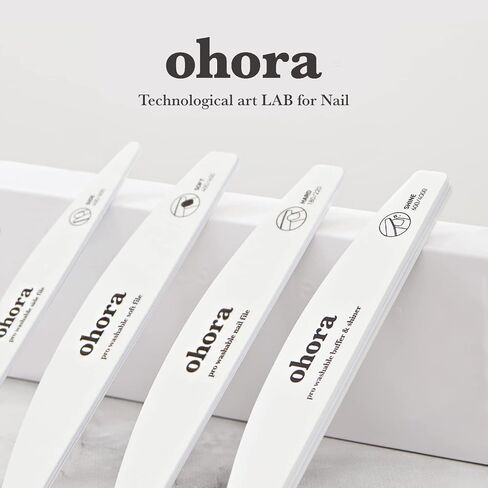 مبرد أظافر ohora Pro قابل للغسل (جانبي) - مشكل الأظافر ومشذب - حبيبات دقيقة على الوجهين للحصول على مظهر أكثر سلاسة - يخلق لمسة نهائية متسقة لا تشوبها شائبة - أداة احترافية للعناية بالأظافر in Kuwait