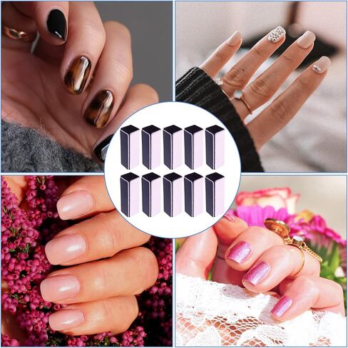 Nail Buffer Block (10 Pack), Nail Shine Buffers Blocks Files for Natural and Acrylic Nails, All-in-One Nail Smoother Buffing Block Polisher Fingernail File 100/600/3000 Grit for Buffing Shinning in Saudi Arabia