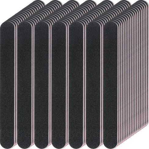 200 Pcs Nail Files 100/180 Grit Double Sided Nail Files Reusable Emery Boards for Acrylic and Natural Nails Black Nail Buffering Files Professional Manicure Tools for Home and Salon in Saudi Arabia