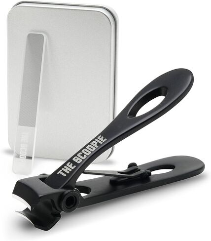 Ultra Wide Jaw Nail Clippers for Thick Toenail and Fingernails with Nano Fiber Nail File (Large, Black), 15mm Opening Cutters for Large Hands and Feet, Manicure Set and Pedicure Kit, Men & Women in Saudi Arabia