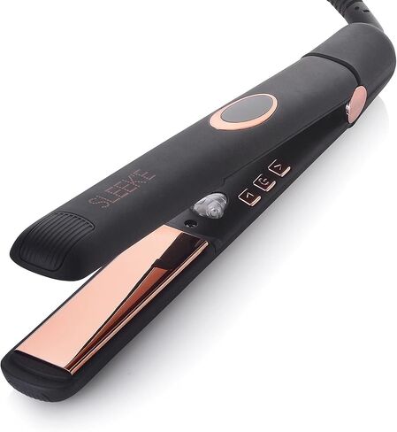 Sleek’e Hair Infrared 2" Wide Flat Iron Professional Ceramic Tourmaline-Infused Titanium Straightener (2inch, Black and Rose Gold) in Saudi Arabia