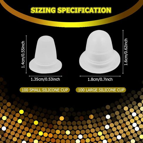 FERCAISH 200 Pcs Tattoo Ink Cups, Two Sizes of Silicone Pigment Cups Plastic Multipurpose Pigment Tattoo Ink Caps Cups Accessories Holder Cosmetic Tool in Saudi Arabia
