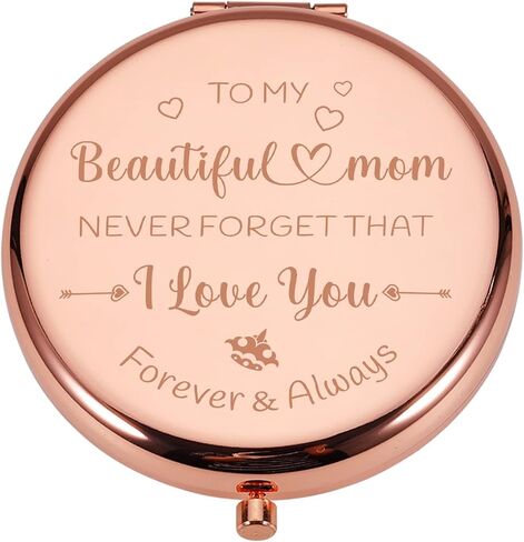 Gift for Mom from Daughter Mom Birthday Gifts I Love You Mom Rose Gold Compact Mirror Gifts for Mom Mom Gifts for Birthday Sentimental Gifts for Mothers Day Best Mom Mother Gifts for Mom from Son in Saudi Arabia