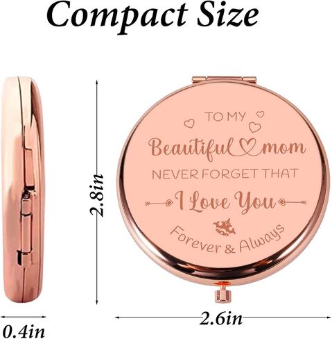 Gift for Mom from Daughter Mom Birthday Gifts I Love You Mom Rose Gold Compact Mirror Gifts for Mom Mom Gifts for Birthday Sentimental Gifts for Mothers Day Best Mom Mother Gifts for Mom from Son in Saudi Arabia