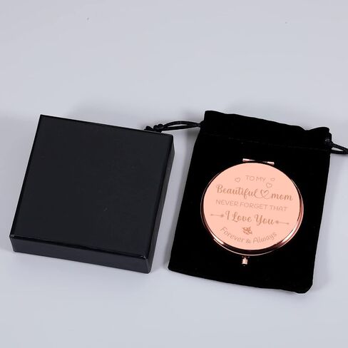 Gift for Mom from Daughter Mom Birthday Gifts I Love You Mom Rose Gold Compact Mirror Gifts for Mom Mom Gifts for Birthday Sentimental Gifts for Mothers Day Best Mom Mother Gifts for Mom from Son in Saudi Arabia