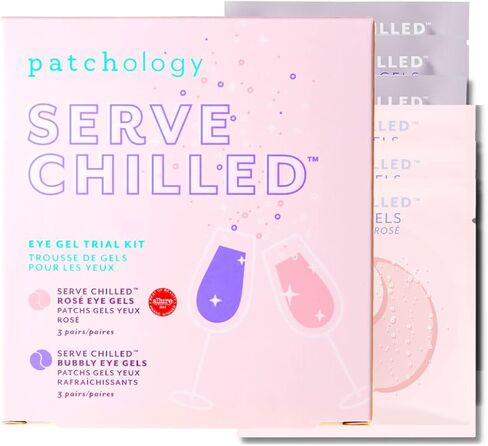 مجموعة العناية بالبشرة من باتشولوجي - تقدم أقنعة العين المبردة للهالات السوداء والانتفاخات - مجموعة سبا يومية للنساء ومفضلات حفلات توديع العزوبية تتميز بالنياسيناميد ورقعات العين بحمض الهيالورونيك in Kuwait