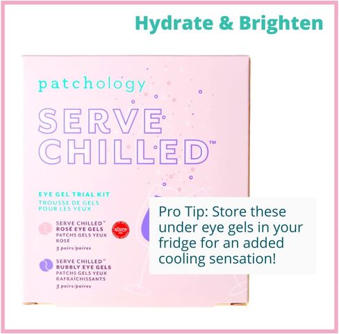 مجموعة العناية بالبشرة من باتشولوجي - تقدم أقنعة العين المبردة للهالات السوداء والانتفاخات - مجموعة سبا يومية للنساء ومفضلات حفلات توديع العزوبية تتميز بالنياسيناميد ورقعات العين بحمض الهيالورونيك in Kuwait