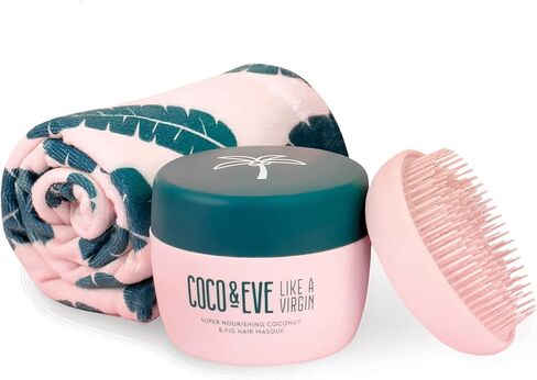 مجموعة ذاتس ايه راب من كوكو اند ايف قناع للشعر وفرشاة لتخفيف التشابك ومنشفة شعر بألياف ميكرو من أجل كل أنواع الشعر in Kuwait